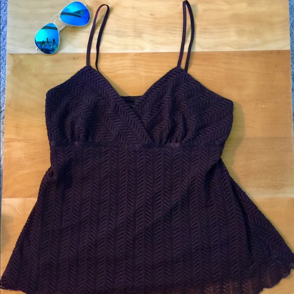 Deep brown tank top - Picture 1 of 3